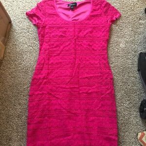 NWOT RN Studio Pink Lace Short Sleeve Dress Size 6